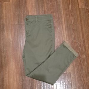 New York & Company Olive Ankle Jeans
